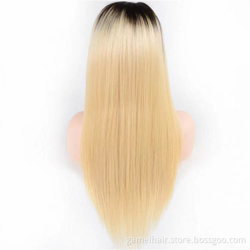 Straight 613 12a  Pre Plucked Human Hair Transparent Lace Frontal Closure Wig Blonde HD Full Lace Front Wig Human Hair Vendor